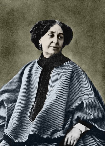 George Sand (Aurore Dupin, Baronne Dudevant) (1804-1876), écrivaine française, photographiée par Nadar vers 1865. - Gaspard Felix Tournachon Nadar