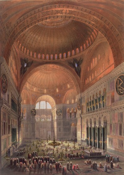 Intérieur de Sainte-Sophie, Constantinople, pub. 1852 - Gaspard Fossati