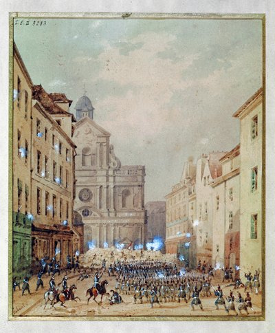 Barricade dans la rue Culture-Sainte-Catherine - Gaspard Gobaut