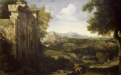 Paysage italien avec ruines - Gaspard Poussin Dughet