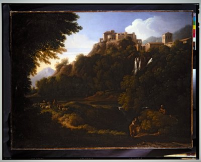 Paysage - Une cascade dans la campagne romaine - Gaspard Poussin Dughet