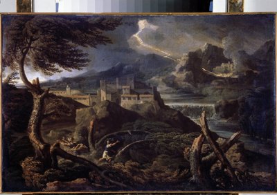Paysage aux éclairs - Gaspard Poussin Dughet