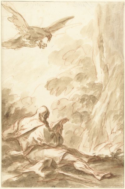 Élie nourri par les corbeaux - Gasparo Diziani (attributed to)