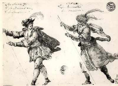 Dessins pour les costumes de fête des bateliers - Gasparo Diziani