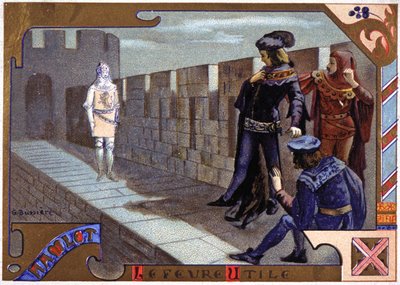 Le fantôme de son père apparaissant à Hamlet - Gaston Bussiere