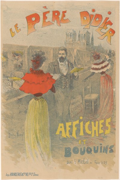 Affiche pour le Père Didier, libraire et vendeur d