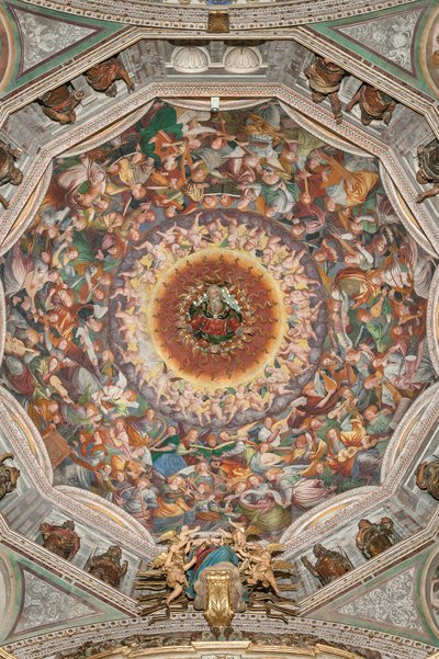 Assomption de la Vierge Marie, connue sous le nom de "Le chœur des anges jouant de la musique", Dôme du transept, à partir de 1534 - Gaudenzio Ferrari