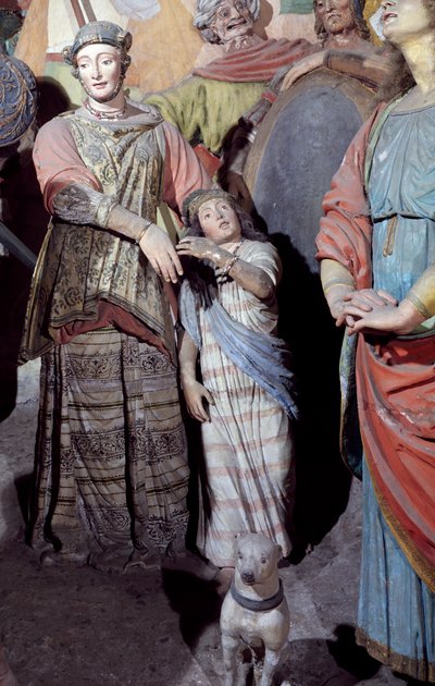 Figure masculine, détail des statues, par Gaudenzio Ferrari (1475-1546), Chapelle XXXVIII connue sous le nom de Crucifixion, Mont Sacré de Varallo Sesia (Liste du patrimoine mondial de l