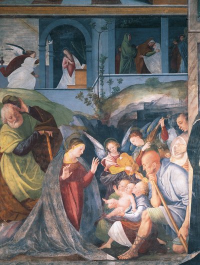 Nativité, fresque de Gaudenzio Ferrari, Église de Saint-Christophe, Verceil - Gaudenzio Ferrari