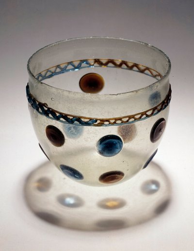 Art gaulois: coupe en verre avec des tablettes colorées - Gaulish Gaulish