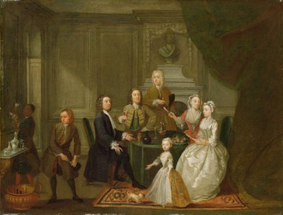 Portrait de groupe, probablement de la famille Raikes - Gawen Hamilton