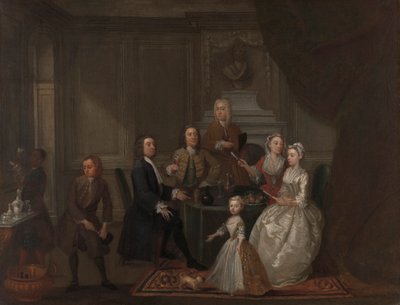 Portrait de groupe, probablement de la famille Raikes - Gawen Hamilton