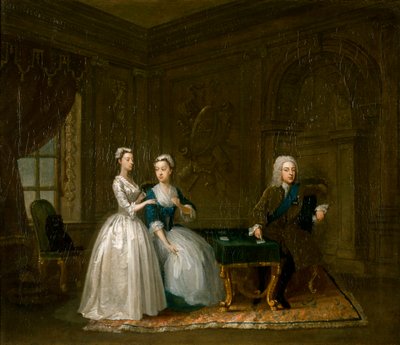Portrait de John, 2e duc de Montagu, sa femme et leur fille cadette, vers 1730 - Gawen Hamilton