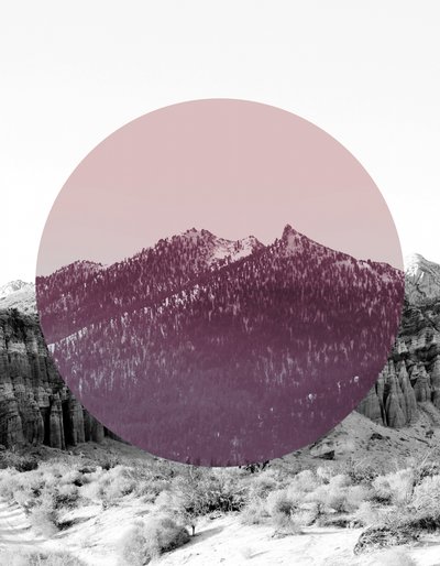 Cercle de montagnes abstrait - Gemma Bardot