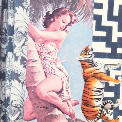 Fille grimpante avec tigre, 2016 (collage) - Genevieve French