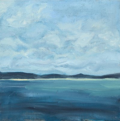 Paysage marin, 2016 (huile sur toile) - Genevieve French