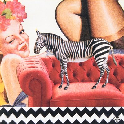 ZigZagZebra (collage) - Genevieve French