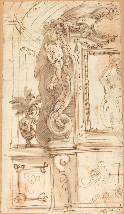 Un cadre sculpté de manière élaborée - Genoese 17th Century