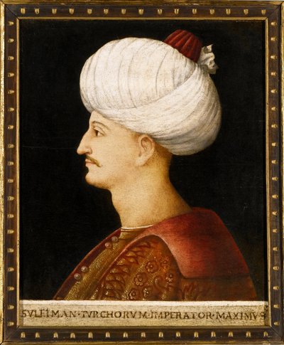 Portrait de Soliman Ier le Magnifique - Gentile (school of) Bellini