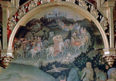 Adoration des Mages Le Retable Strozzi (détail) - Gentile da Fabriano