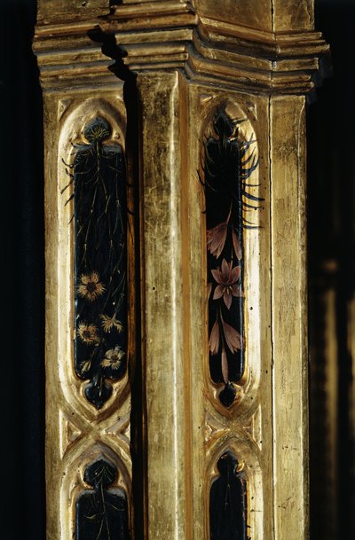 Adoration des Mages (détail du cadre) - Gentile da Fabriano