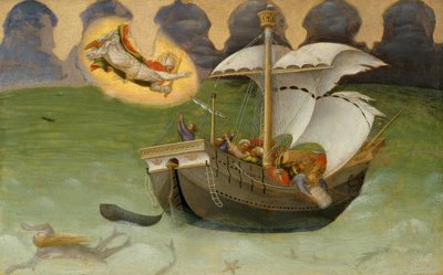 Saint Nicolas sauve le navire de la tempête - Gentile da Fabriano