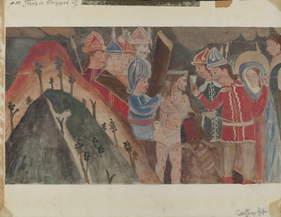 Station de la Croix No. 10 : Jésus est dépouillé de ses vêtements, vers 1936 - Geoffrey Holt