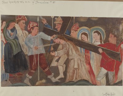 Station de la Croix n° 8 : Jésus parle aux femmes de Jérusalem, vers 1936 - Geoffrey Holt