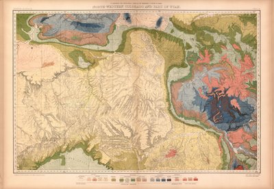 Atlas géologique et géographique du Colorado et des territoires adjacents - Geological And Geographical Survey Of The Territories
