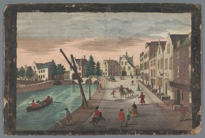 Vue de la porte de Rotterdam et de la porte de Ketel à Delft - Georg Balthasar Probst (possibly)