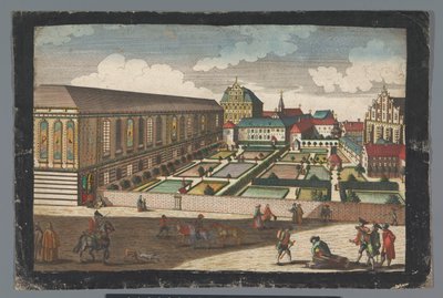 Vue du Palais Royal et du monastère des capucins à Wroclaw - Georg Balthasar Probst (possibly)