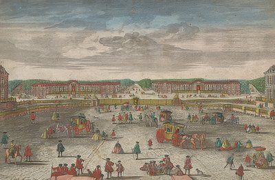 Vue sur les écuries du château de Versailles - Georg Balthasar Probst