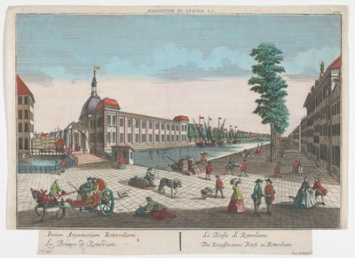Vue de la Bourse à Rotterdam - Georg Balthasar Probst