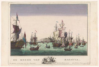 Vue sur le port de Batavia (Havengezichten) - Georg Balthasar Probst