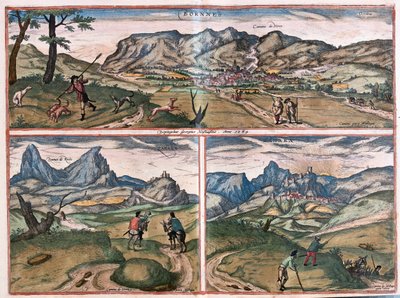 Bornes, Zahara, Espagne - dans "Civitates Orbis Terrarum" de Georg Braun, Cologne 1617 - Georg Braun