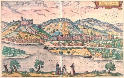 Bratislava, Slovaquie - dans "Civitates Orbis Terrarum" de Georg Braun, Cologne 1617 - Georg Braun