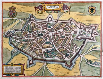 Cambrai, France - dans "Civitates Orbis Terrarum" de Georg Braun, Cologne 1617 - Georg Braun