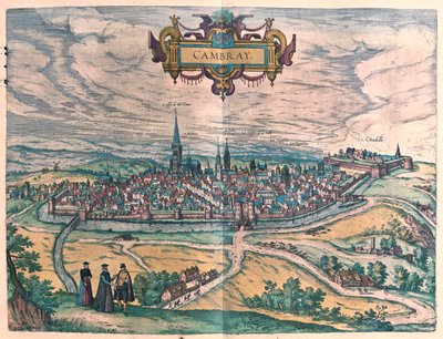 Cambrai, France - dans "Civitates Orbis Terrarum" de Georg Braun, Cologne 1617 - Georg Braun