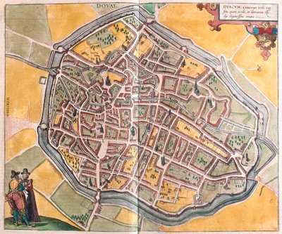 Dovai, France, dans "Civitates Orbis Terrarum" de Georg Braun, Cologne 1617 - Georg Braun