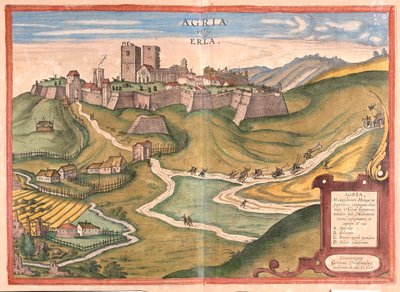 Eger, Hongrie - dans "Civitates Orbis Terrarum" de Georg Braun, Cologne 1617 - Georg Braun