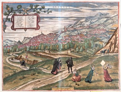 Grenade, Espagne - dans "Civitates Orbis Terrarum" de Georg Braun, Cologne 1617 - Georg Braun