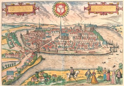 Kiel, Allemagne - dans "Civitates Orbis Terrarum" de Georg Braun, Cologne 1617 - Georg Braun