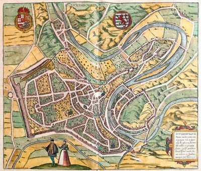 Luxenbourg, dans "Civitates Orbis Terrarum" de Georg Braun, Cologne 1617 - Georg Braun