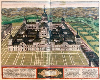 Monastère (palais du roi Philippe II), Espagne - dans "Civitates Orbis Terrarum" de Georg Braun, Cologne 1617 - Georg Braun