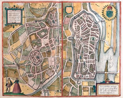 Nevers, France, dans "Civitates Orbis Terrarum" de Georg Braun, Cologne 1617 - Georg Braun
