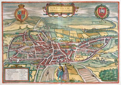 Norfolk - Grande-Bretagne, dans "Civitates Orbis Terrarum" de Georg Braun, Cologne 1617 - Georg Braun