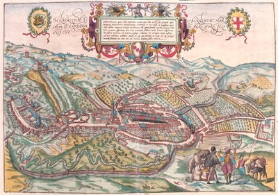 Serravalle, Vittorio Veneto (Trévise), Italie - dans "Civitates Orbis Terrarum" de Georg Braun, Cologne 1617 - Georg Braun
