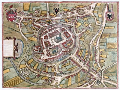 Swiebodzin, Pologne - dans "Civitates Orbis Terrarum" de Georg Braun, Cologne 1617 - Georg Braun
