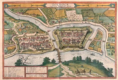 Szolnok, Hongrie - dans "Civitates Orbis Terrarum" de Georg Braun, Cologne 1617 - Georg Braun