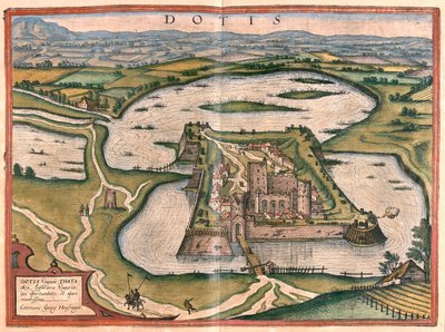 Tata, Hongrie - dans "Civitates Orbis Terrarum" de Georg Braun, Cologne 1617 - Georg Braun